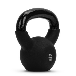 RBX 10lb Neoprene Kettlebell with Wide Handle & Iron Core, Flat Bottom, Great for All Fitness Levels, Black - 1 of 4