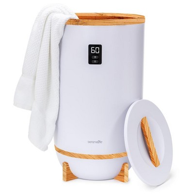 SereneLife XL Towel Warmer Single Touch w/ Fragrance Holder, LED Ring, Timer, Auto Shut-off - Ideal for Two Large Bath Towels