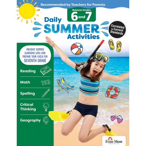 Evan-Moor Daily Summer Activities Workbook, 144 Pages, Grades 6 to 7 - image 1 of 1