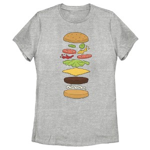 Women's Bob's Burgers Snack Schematics T-Shirt - 1 of 3