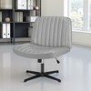MAYEERTY Chair Armless Criss Cross Office Chair Vanity Chair for Bedroom Office Gray - 3 of 4