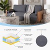 Baxton Studio Harleson Fabric and Wood Sofa Gray/Walnut Brown - 3 of 4