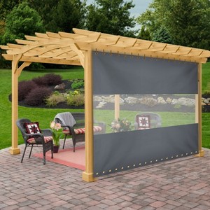 Covers&All Outdoor Clear Panel Curtain, Outdoor Curtains for Patio, Waterproof & Weather Resistant Tarp - 1 of 4