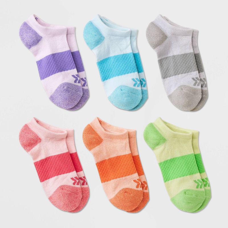 Kids' 6pk No Show Socks - All In Motion™, 1 of 5