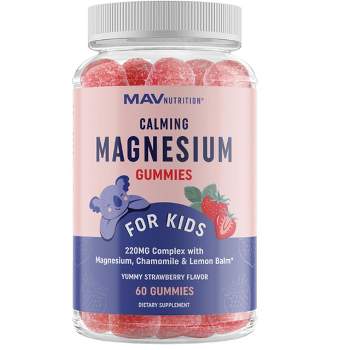 Magnesium Calming Gummies For Kids, MAV Nutrition, 60ct