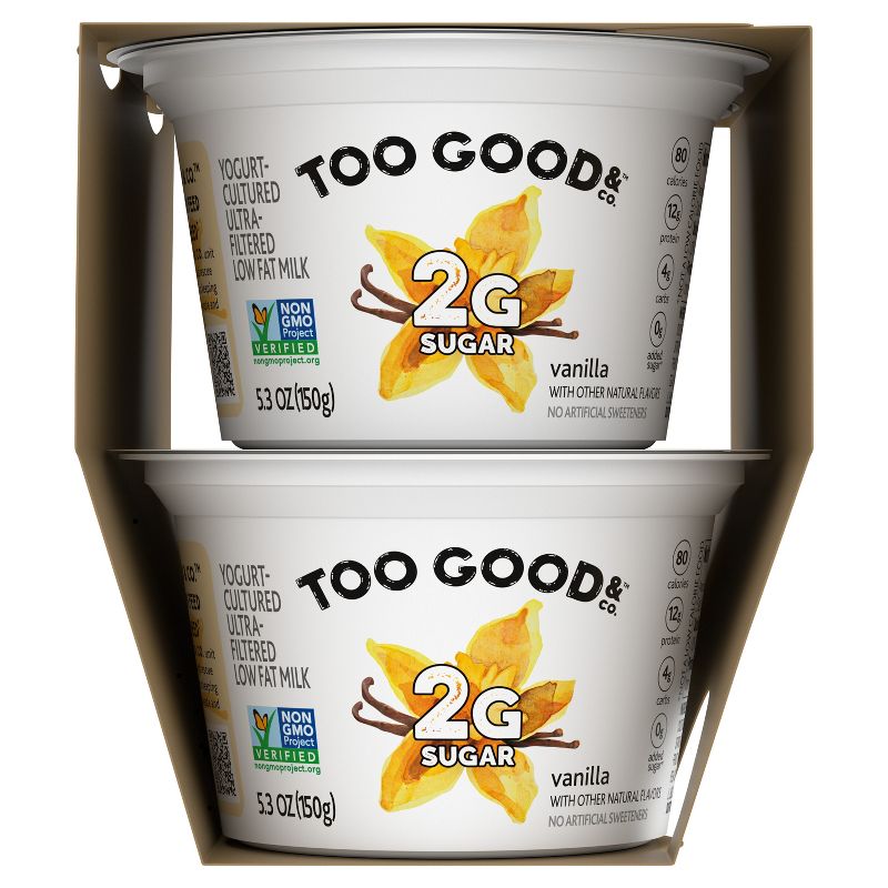 Two Good Low Fat Lower Sugar Vanilla Greek Yogurt - 4ct/5.3oz Cups, 6 of 14