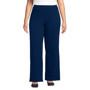 Lands' End Women's Starfish High Rise Wide Leg Pants - 1 of 4