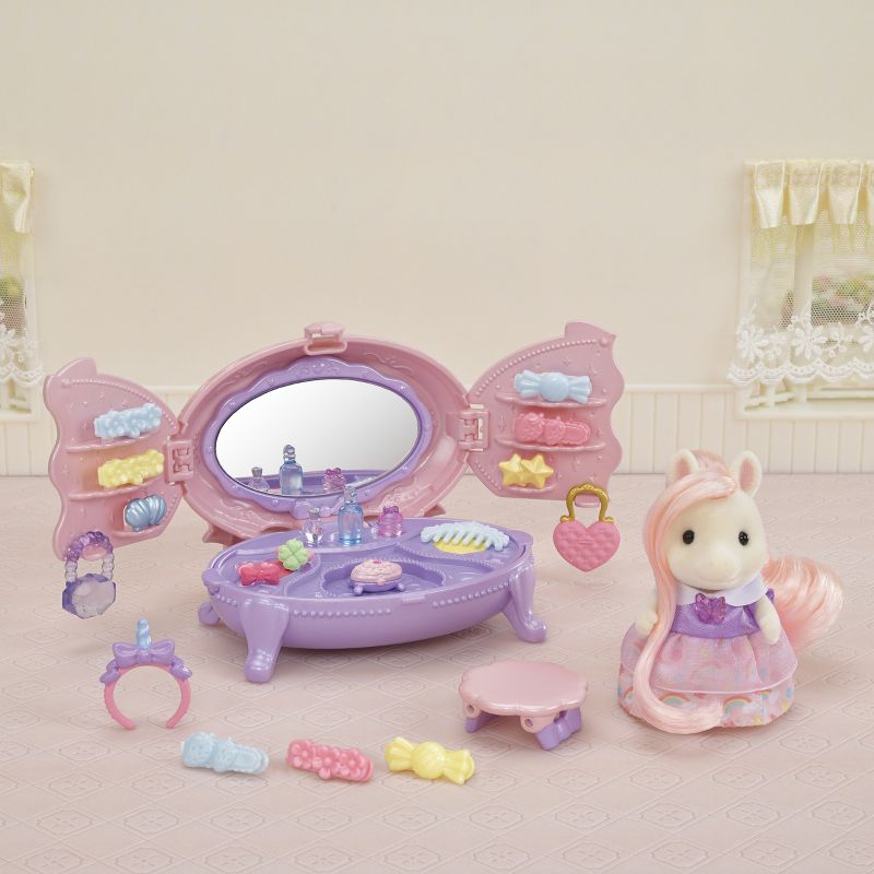 Calico Critters Pony's Vanity Dresser Set, Dollhouse Compact Playset with Figure and Accessories, 2 of 6
