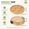 Unique Bargains Bamboo Portable Dual-function Round Charcuterie Board with Lid and Handle - 2 of 4