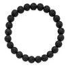 Black Bow Jewelry 8mm Neutral Color Agate Beaded Stretch Bracelet, 6.75 Inch - 2 of 4