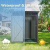 5x3ft Metal Garden Storage Shed, Outdoor Steel Shed with Sliding Doors & Lock, Aluminum Frame for Easy Assembly, Perfect for Patio & Lawn - 2 of 4