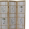 Vynxaria 70" Tall 3-Panel Screen / Room Divider "Shoji", Natural - 2 of 4