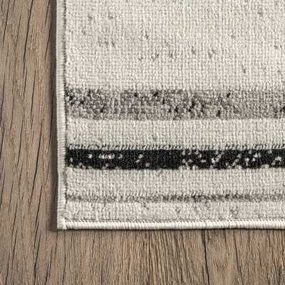 Reversible Eclipse Pattern 4' x 6' Gray Synthetic Area Rug