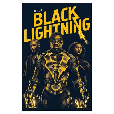 Leninisme automaat Soepel Trends International Dc Comics Tv - Black Lightning - Key Art Framed Wall  Poster Prints White Framed Version 14.725" X 22.375" : Target