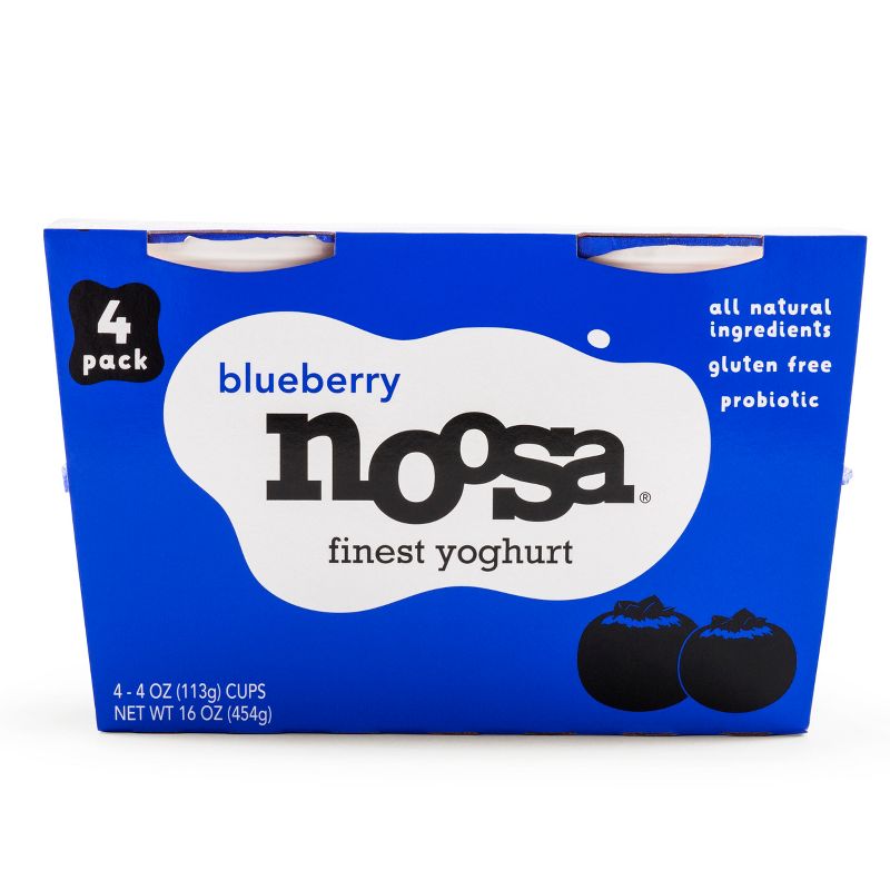 Noosa Blueberry Australian Style Yogurt - 4ct/4oz cups, 1 of 5