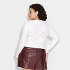 Women's Long Sleeve Ribbed Boat Neck Top - Wild Fable™ - 3 of 3