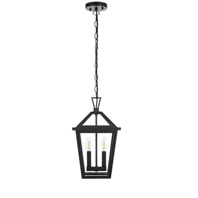 Elegant Lighting Frankford 10 Inch Outdoor Pendant in Black