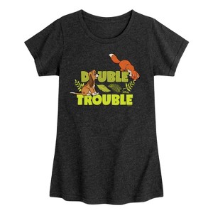Girls' - Disney - Double Trouble Fitted Short Sleeve Graphic T-Shirt - 1 of 4