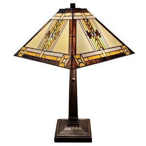 Amora Lighting Tiffany Style Mission Design Table Lamp 22" High - 1 of 4