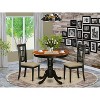 Dining Table Set with Chairs - Wood Dining Room Furniture for 4 - 2 of 4