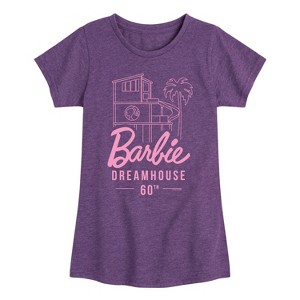 Girls' - Barbie - The Dreamhouse 60th Anniversary Fitted Short Sleeve Graphic T-Shirt - 1 of 4
