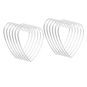 Unique Bargains Metal DIY Decoration Macrame Wreath Heart Shape Dream Catcher Rings 12 Pcs - 1 of 4
