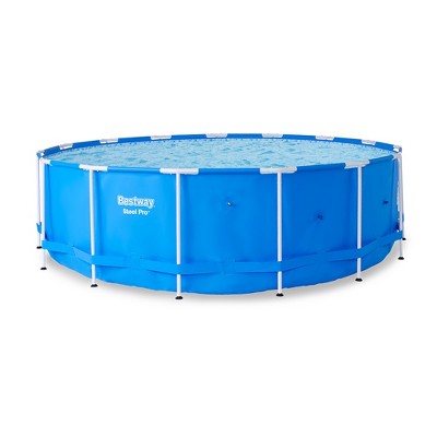 Bestway Steel Pro 15-Foot x 48" Round Frame Above Ground Swimming Pool (No Pump)
