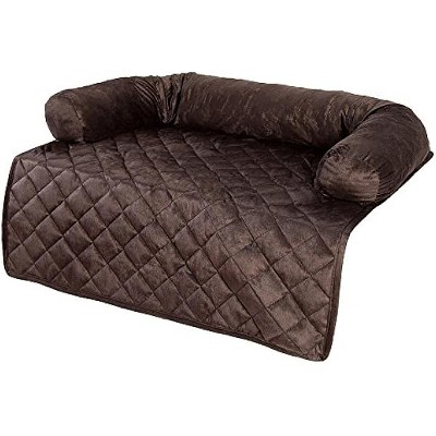 PETMAKER 80-PET6124 2 in 1 Convertible Pet Bed, Brown Print