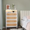 Karl Home 4-Drawer White Particle Board 29.92in. W Chest of Drawer - 3 of 4