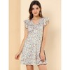 INSPIRE CHIC Women's V Neck Sleeveless Floral Print Dress - 3 of 4