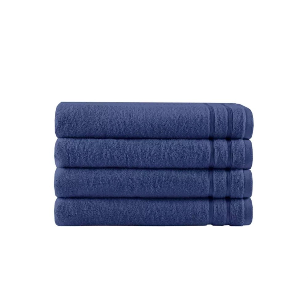 Photos - Towel 510 Design 4pc Essential Bundle Quick Dry Cotton Bath  Set Indigo