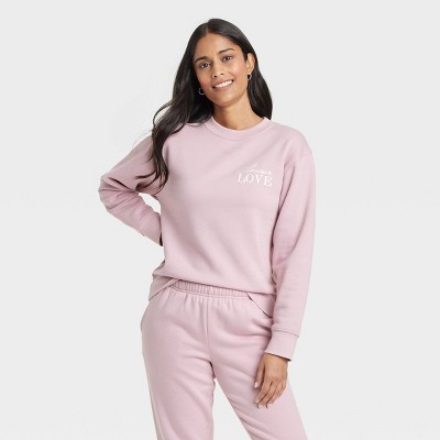 Image of Women's Leisure Studio Graphic Sweatshirt - Universal Thread™ Mauve M