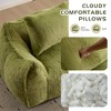 KWPZQEB Bean Bag Chairs for Adults, Ultra Soft Loveseat with 2 Pillows, Oversized Bean Bag Sofa Lounge Chair for Living Room, Bedroom - 4 of 4