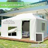 DOMETOUR 12'x14' Universal Gazebo Cover with Sidewalls & Mesh Windows, Waterproof All-Season Enclosure, White - 3 of 4