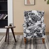 TiramisuBest Vintage Coffee Table & High-Back Armchair Set,Reading Chair with Solid Wood Coffee Table for Living & Bedroom,Antique Dark Grey - 2 of 4
