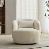 Corduroy Swivel Barrel Accent Chair,Modern 360° Swivel Armchair with Pillow and Round Base,Curved Back Armchair for Living Room Bedroom-Koiai - 2 of 4