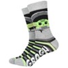 Star Wars The Mandalorian Baby Yoda Grogu and Mando Adult Crew Socks 2 Pair - 2 of 3