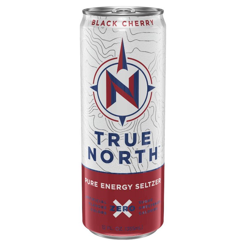 True North Black Cherry Energy Seltzer - 12 fl oz Cans, 1 of 6