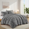 Peace Nest Shaggy Plush Comforter Set Faux Fur with Velvety Reversible Backing - 2 of 4