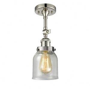 Bell - 1 Light Semi-Flush Mount In Industrial Style-13.5 Inches Tall and 5 Inches Wide - 1 of 1