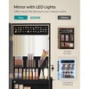 Mirror Jewelry Cabinet Standing Armoire Organizer Jewelry Storage with Full-Length Frameless LED Lights Mirror - 4 of 4