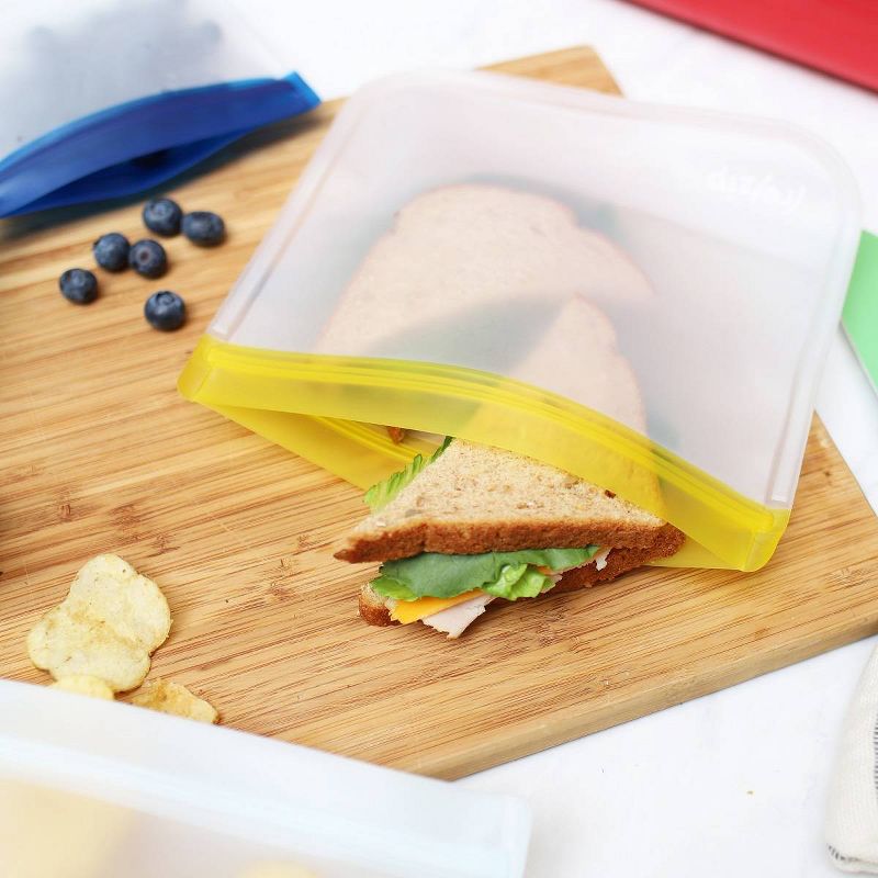 (re)zip Reusable Leak-proof Food Storage Flat&#160;Sandwich&#160;Lunch Bag - 5ct, 3 of 16
