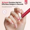 Saviland Essentials Stamp Kit: 6-Pc French & Floral Stamper Pens w/ Patterns - Quick Salon Design Tool Set. - 3 of 4