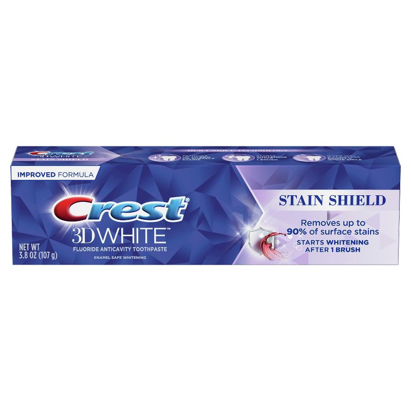 Crest 3D White Advanced Stain Shield Teeth Whitening Toothpaste - 3.8oz, 1 of 12