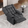 CAVINAS Upholstered PU Sofa Chair with Side Pocket,Ergonomic Adjustable Single Sofa Chairs with Footrest,Recliner Couch for Living Room - 4 of 4