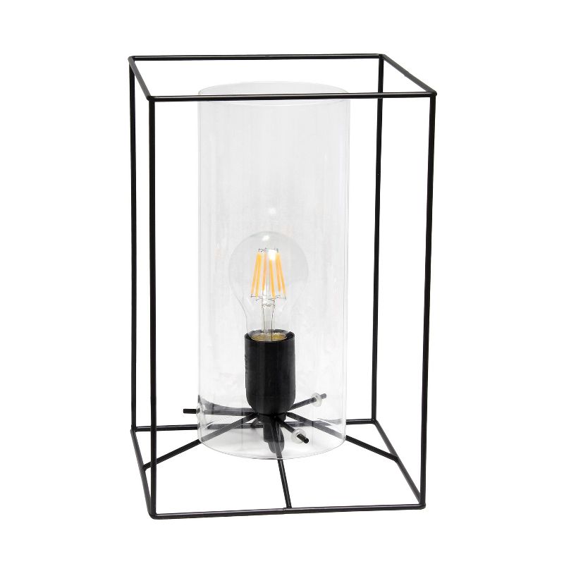 Large Framed Table Lamp with Cylinder Glass Shade - Lalia Home, 1 of 6