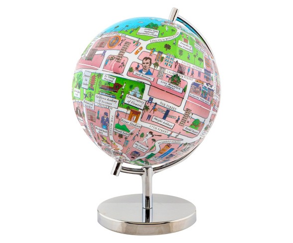 Globee San Francisco 9" Illustrated Globe