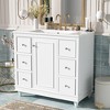 ChicFurnit 36 Inch Bathroom Vanity with Sink Bathroom Storage Cabinet Ceramic Sink with 4 Drawers and Door for Bathroom, 18"*36"*33.87" - 4 of 4