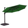 Sonkuki 11FT Outdoor Cantilever Patio Umbrella w/Base and Aluminium Pole, 360° Rotation and Infinite Canopy Angle Adjustment - 2 of 4