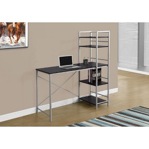 PAGED Simple Modern Computer Desk, Trapezoid Home Office Desk with 4 Storage Drawers, Wooden Desktop and Metal Legs for Office, Study - 1 of 4